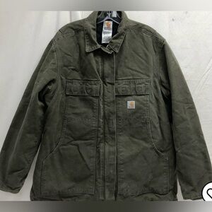 Carhartt Women Arctic Full Zip Green Quilt Lined Jacket WC026